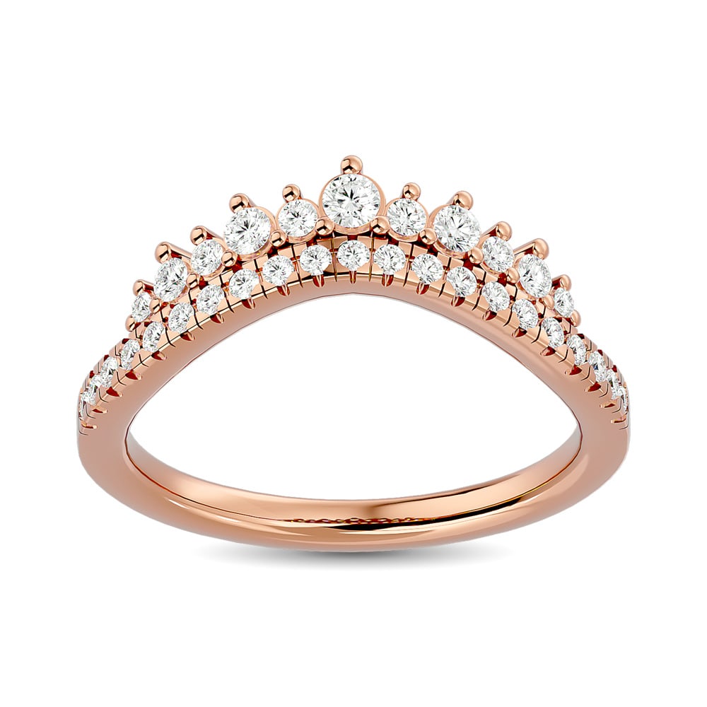 Diamond 1/3 Ct.tw Band in 14K Rose Gold: Diamond 1/3 Ct.tw Band in 14K Rose Gold 14k Rose Gold Stone Color: G-h Stone Clarity: I1 Each ring is presented in standard size 6.5. Complimentary resizing is available between sizes 510 (in 1/4 incr