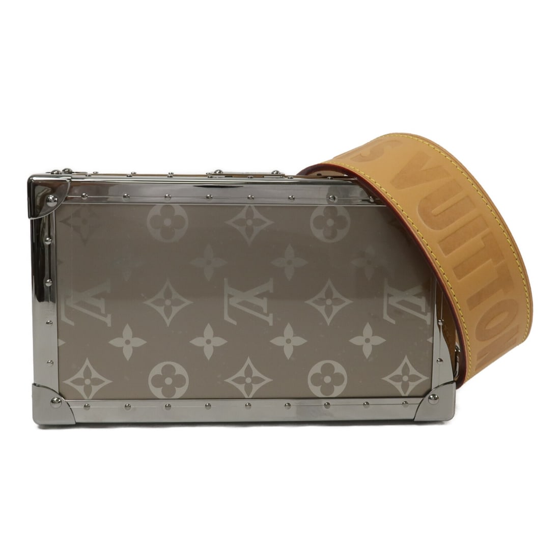 Louis Vuitton M20105 Trunk Wallet Slim Monogram Titanium Shoulder Bag: Louis Vuitton M20105 Trunk Wallet Slim Monogram Titanium Shoulder Bag Louis Vuitton LV Trunk Wallet Slim Shoulder Bag, model M20105, in silver with a Monogram and titanium x metal construction. This m
