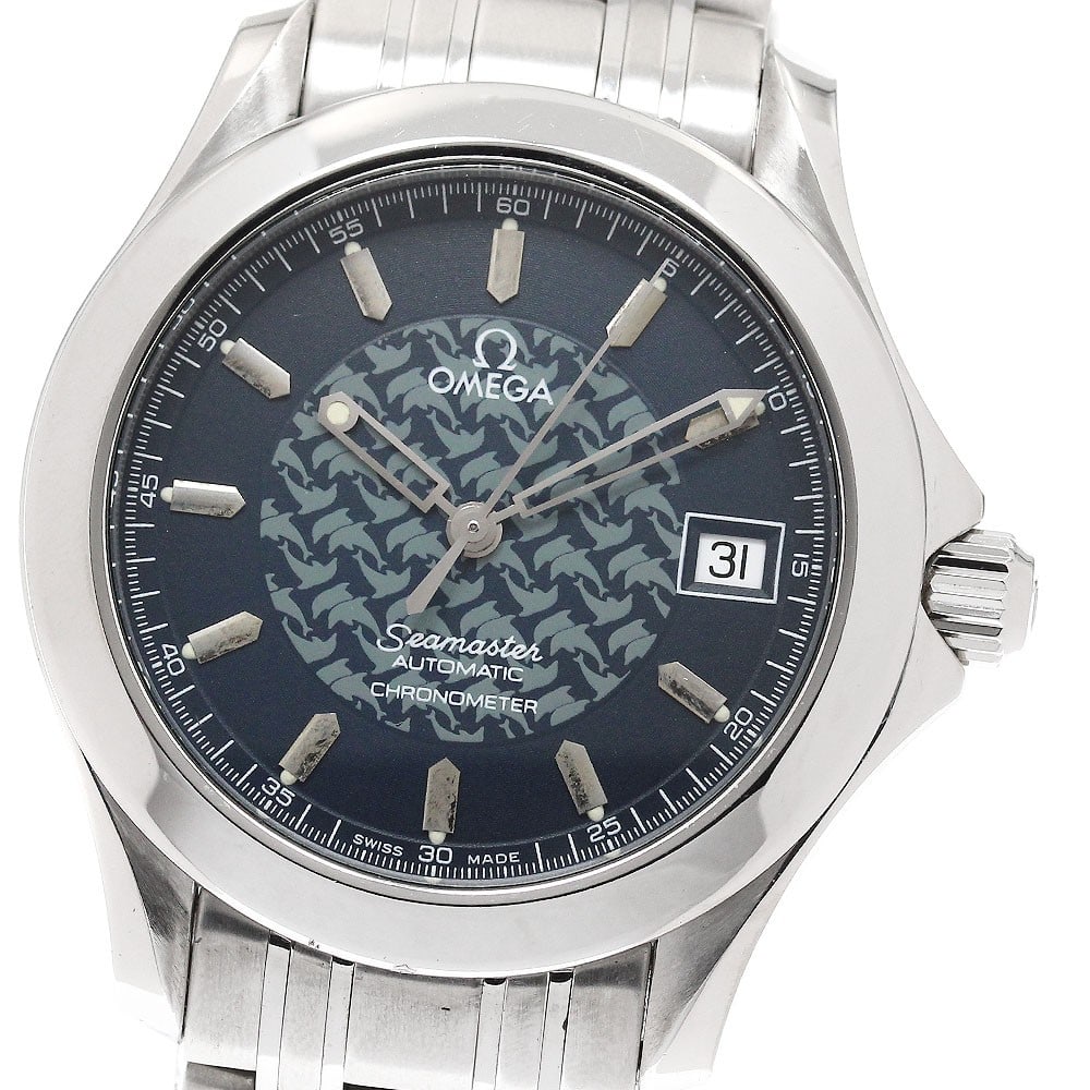 OMEGA Seamaster 120 Jacques Mayol Men's Date Watch 2500.80: OMEGA Seamaster 120 Jacques Mayol Men's Date Watch 2500.80 OMEGA Seamaster 120 Jacques Mayol Date men's wristwatch, reference 2500.80, in pre-owned condition. It features a stainless steel case and st