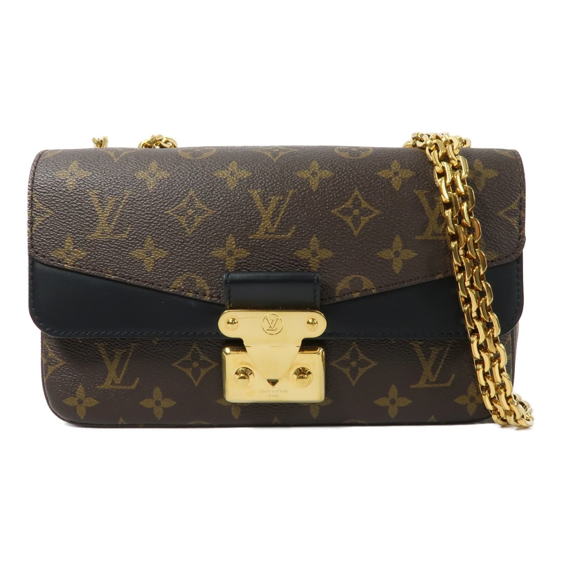 Louis Vuitton Marceau M46126 2 Way Shoulder Bag Monogram Brown Black: Louis Vuitton Marceau M46126 2 Way Shoulder Bag Monogram Brown Black Louis Vuitton Marceau Chain Shoulder Bag, model M46126, in Monogram with PVC coated canvas and brown/black coloring. This 2way shou