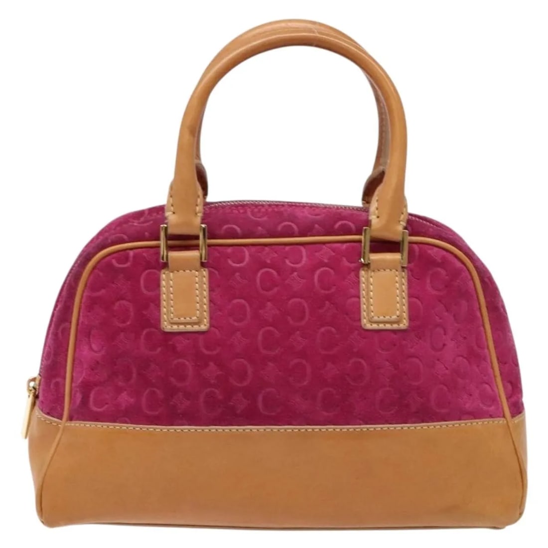 Vintage Celine Macadam Purple Suede Handbag 25cm by 15cm by 11cm: Vintage Celine Macadam Purple Suede Handbag 25cm by 15cm by 11cm This vintage Celine Macadam handbag for women features a purple suede exterior with a compact silhouette. The handbag shows signs of we
