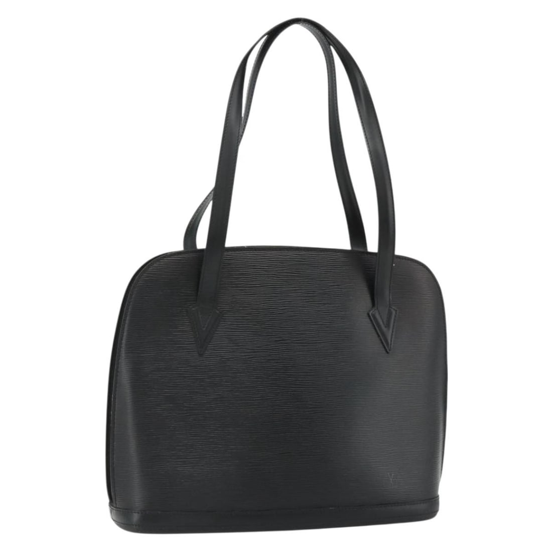 Black Epi Leather Shoulder Bag Louis Vuitton Lussac M52282: Black Epi Leather Shoulder Bag Louis Vuitton Lussac M52282 Louis Vuitton Epi Lussac shoulder bag in black Epi leather, made in France. This shoulder bag features a structured silhouette and comes with