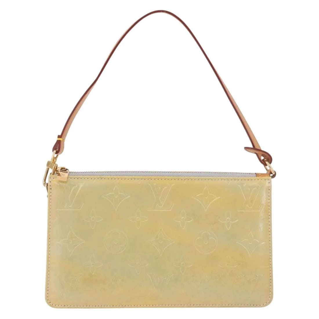 Louis Vuitton Lexington Pochette Gray Patent Leather Handbag: Louis Vuitton Lexington Pochette Gray Patent Leather Handbag Louis Vuitton Lexington Pochette in gray patent leather, made in France. This female model is offered in fair, worn condition with light we