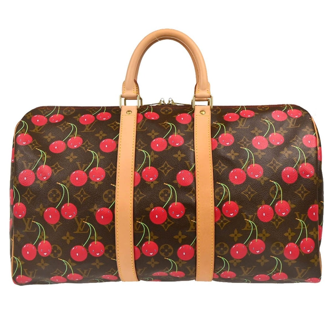 Louis Vuitton Keepall 45 Monogram Canvas Travel Duffle Bag M95011: Louis Vuitton Keepall 45 Monogram Canvas Travel Duffle Bag M95011 Louis Vuitton Keepall 45 travel duffle handbag in a vintage monogram design, made in France. It features a zip closure, double leather