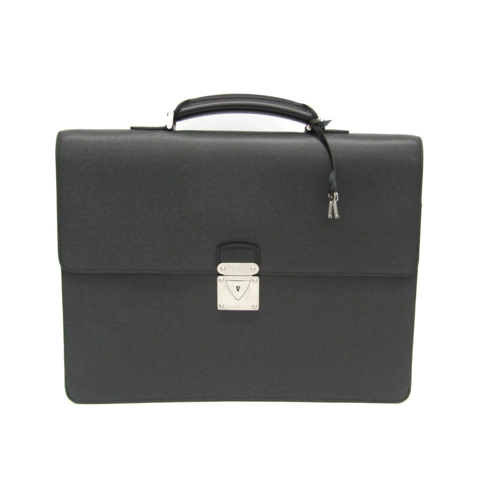 Louis Vuitton Robusto 1 Black Leather Briefcase: Louis Vuitton Robusto 1 Black Leather Briefcase The Louis Vuitton Robusto 1 Briefcase is crafted from black Taiga leather and designed for unisex use. Featuring a sleek and functional profile, this br