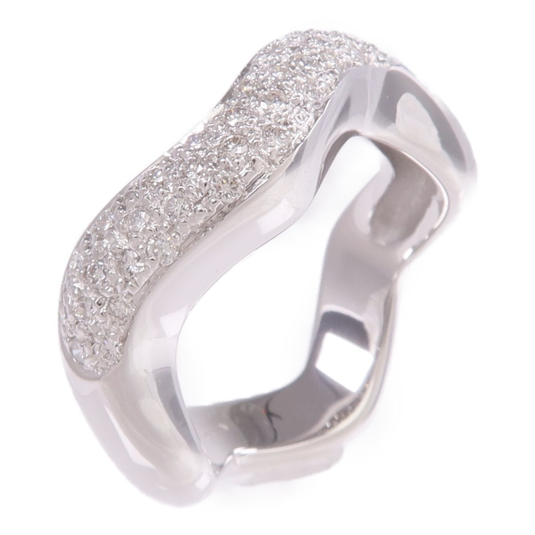 18K White Gold Diamond Ring JEWELRY Brand US 7.25 (1 of 7)