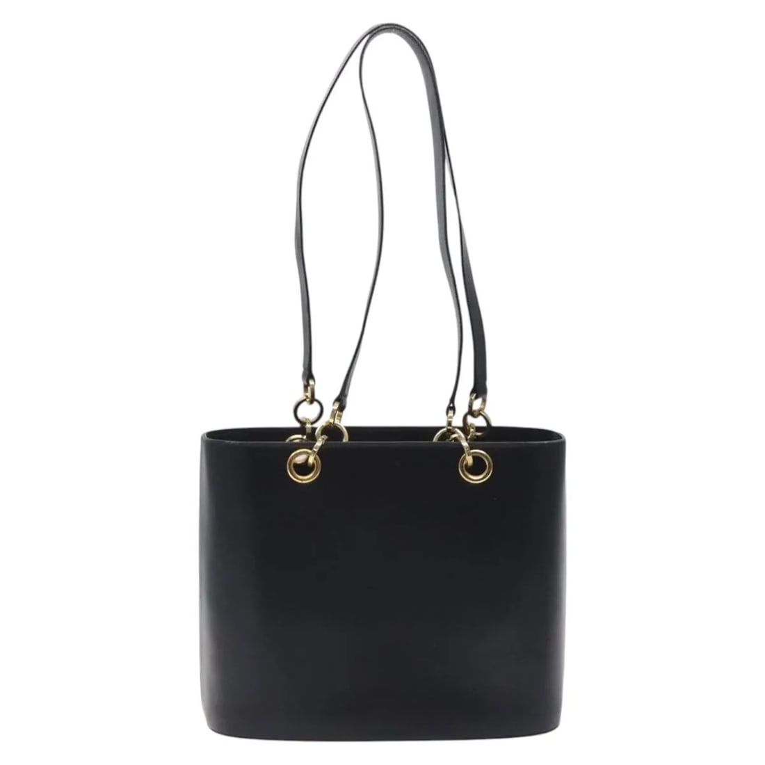 Salvatore Ferragamo Vintage Black Leather Tote Bag Italy: Salvatore Ferragamo Vintage Black Leather Tote Bag Italy This Salvatore Ferragamo vintage tote bag is crafted from black leather and designed for women. Made in Italy, it features a spacious interior 
