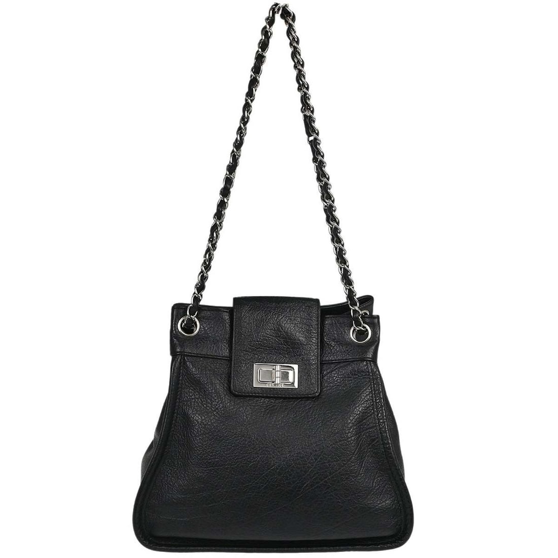 Chanel Mademoiselle Lock Quilted Deerskin Shoulder Bag Black (1 of 14)