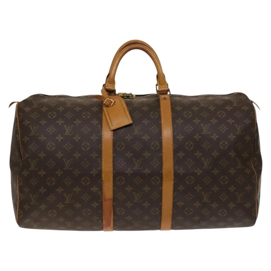 Louis Vuitton Monogram Canvas Keepall Travel Bag 55cm: Louis Vuitton Monogram Canvas Keepall Travel Bag 55cm The Louis Vuitton Keepall Bag features the iconic monogram canvas suitable for unisex use. This spacious travel bag measures 55cm x 27cm x 25cm an