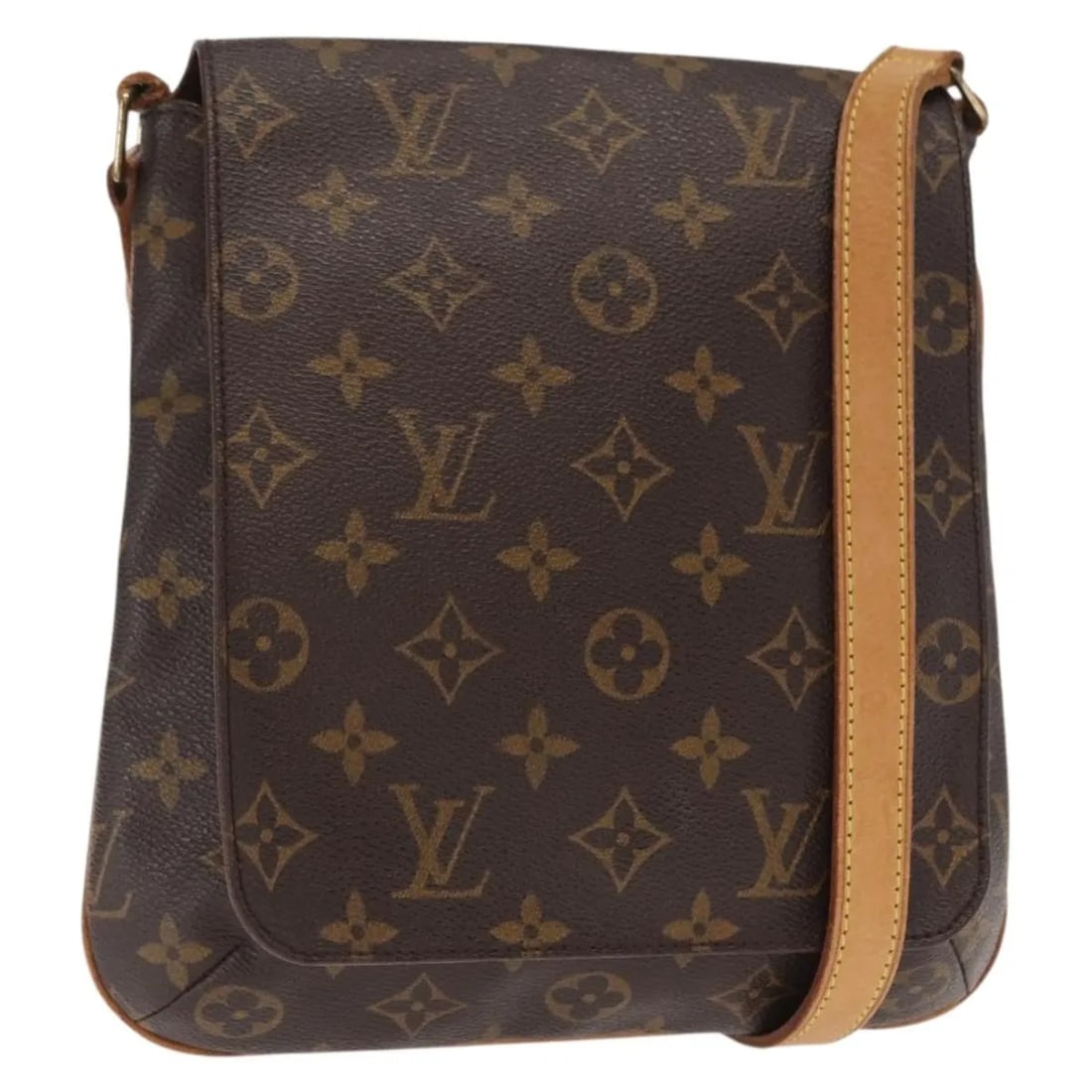 Louis Vuitton Musette Salsa Brown Canvas Shoulder Bag: Louis Vuitton Musette Salsa Brown Canvas Shoulder Bag The Louis Vuitton Musette Salsa is a female handbag crafted from brown monogram canvas. It features a compact design suitable for everyday use. Th