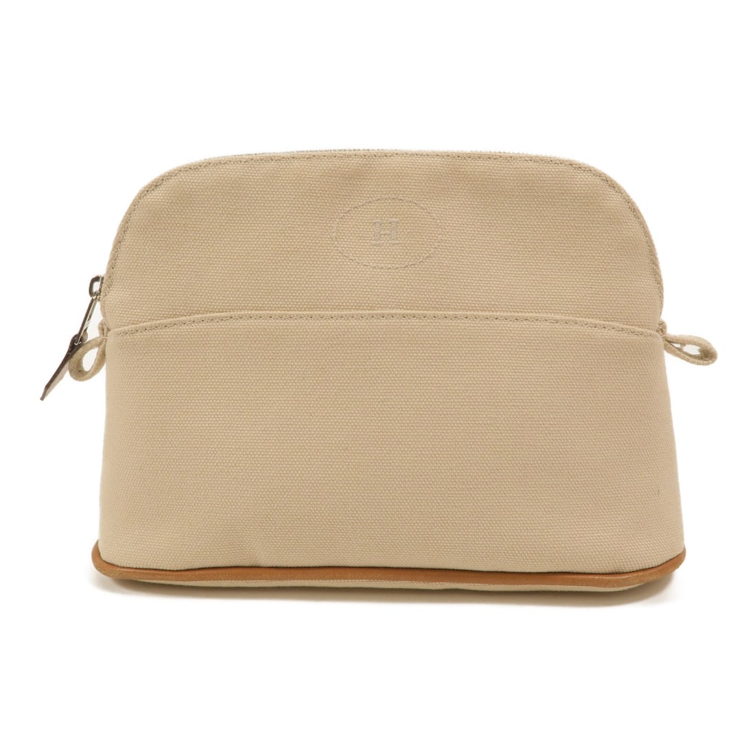 Hermes Bolide Canvas Pouch H103773Mv01 Beige PHW: Hermes Bolide Canvas Pouch H103773Mv01 Beige PHW A HERMES Bolide pouch in beige canvas, model H103773Mv01. This women's regular-size bag is made in France and features a beige exterior and frame color