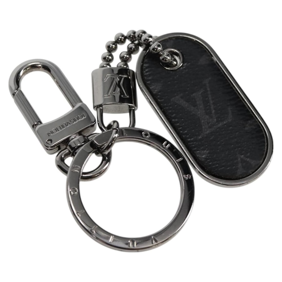 Louis Vuitton M63618 metal key holder in Monogram Eclipse silver (1 of 11)