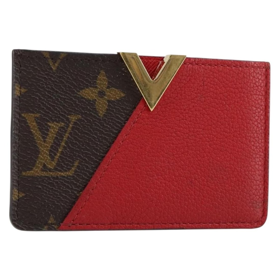Louis Vuitton Porte Cartes Kimono Monogram Canvas Card Case M56172: Louis Vuitton Porte Cartes Kimono Monogram Canvas Card Case M56172 Louis Vuitton Porte Cartes Kimono card case in Monogram Canvas with a Monogram/Red colorway. It is a card case made in Spain and meas