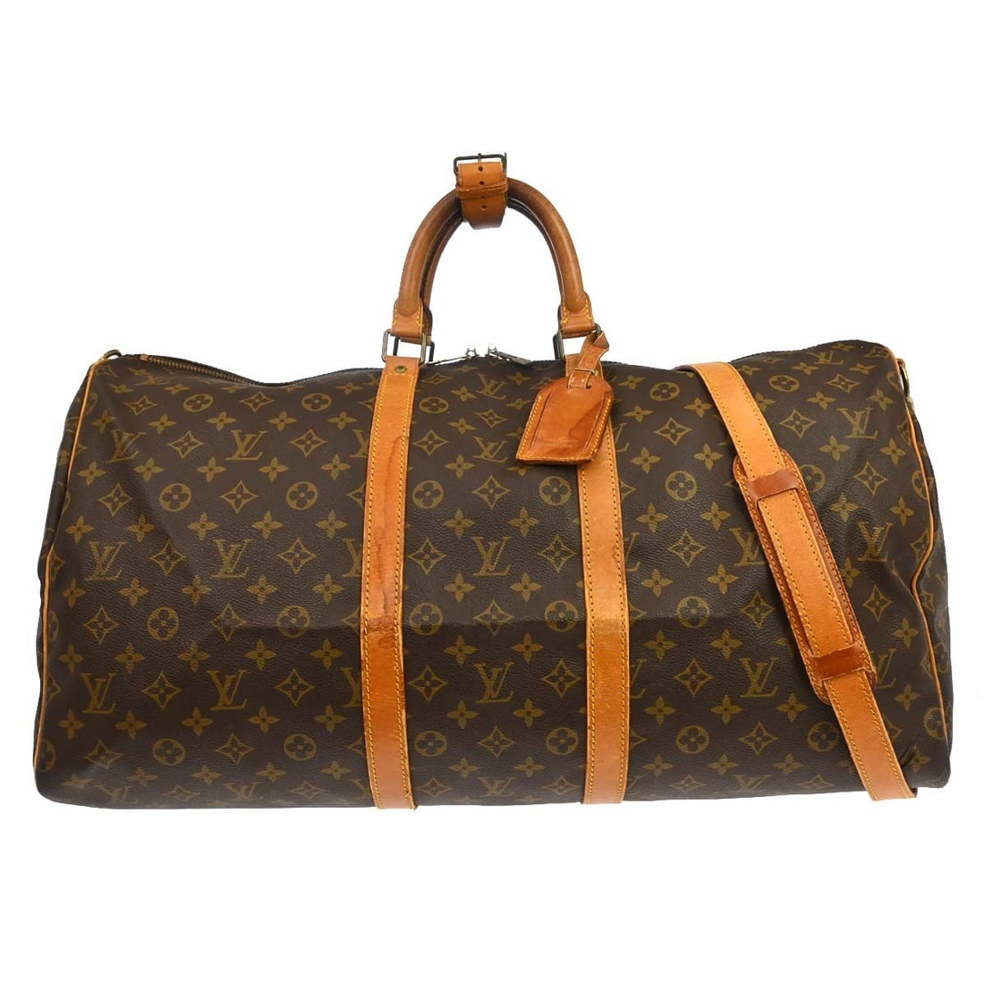 Louis Vuitton Keepall Bandouliere 55 Monogram Canvas Travel Duffle Bag: Louis Vuitton Keepall Bandouliere 55 Monogram Canvas Travel Duffle Bag Louis Vuitton Keepall Bandouliere 55 travel duffle bag in Monogram canvas and leather, made in France. It features a zip closure,