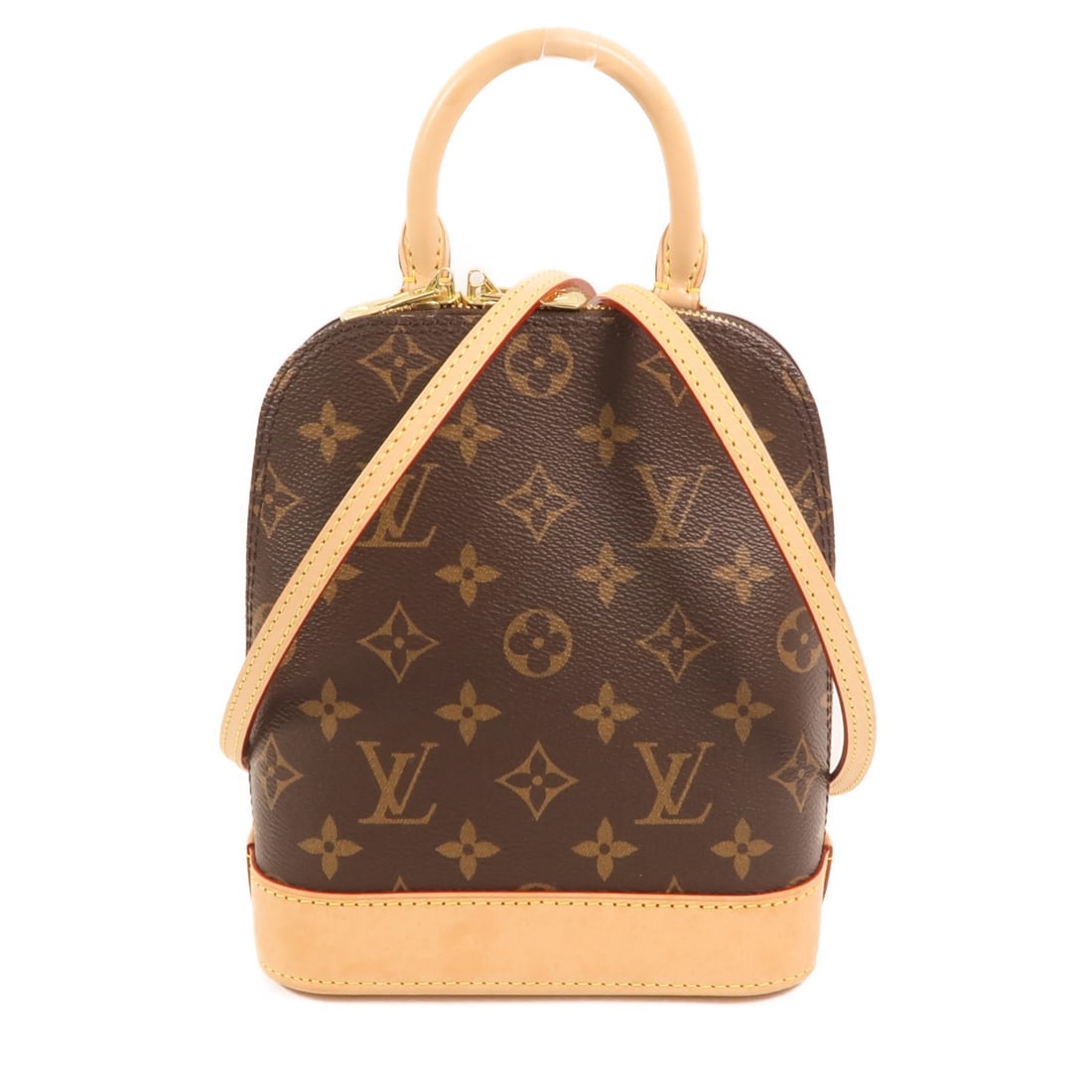 Louis Vuitton Alma Backpack M47132 Monogram Canvas Brown: Louis Vuitton Alma Backpack M47132 Monogram Canvas Brown A Louis Vuitton Alma backpack rucksack in Brown x Monogram, model M47132. It is made from Monogram x PVC coated canvas and comes with a shoulde