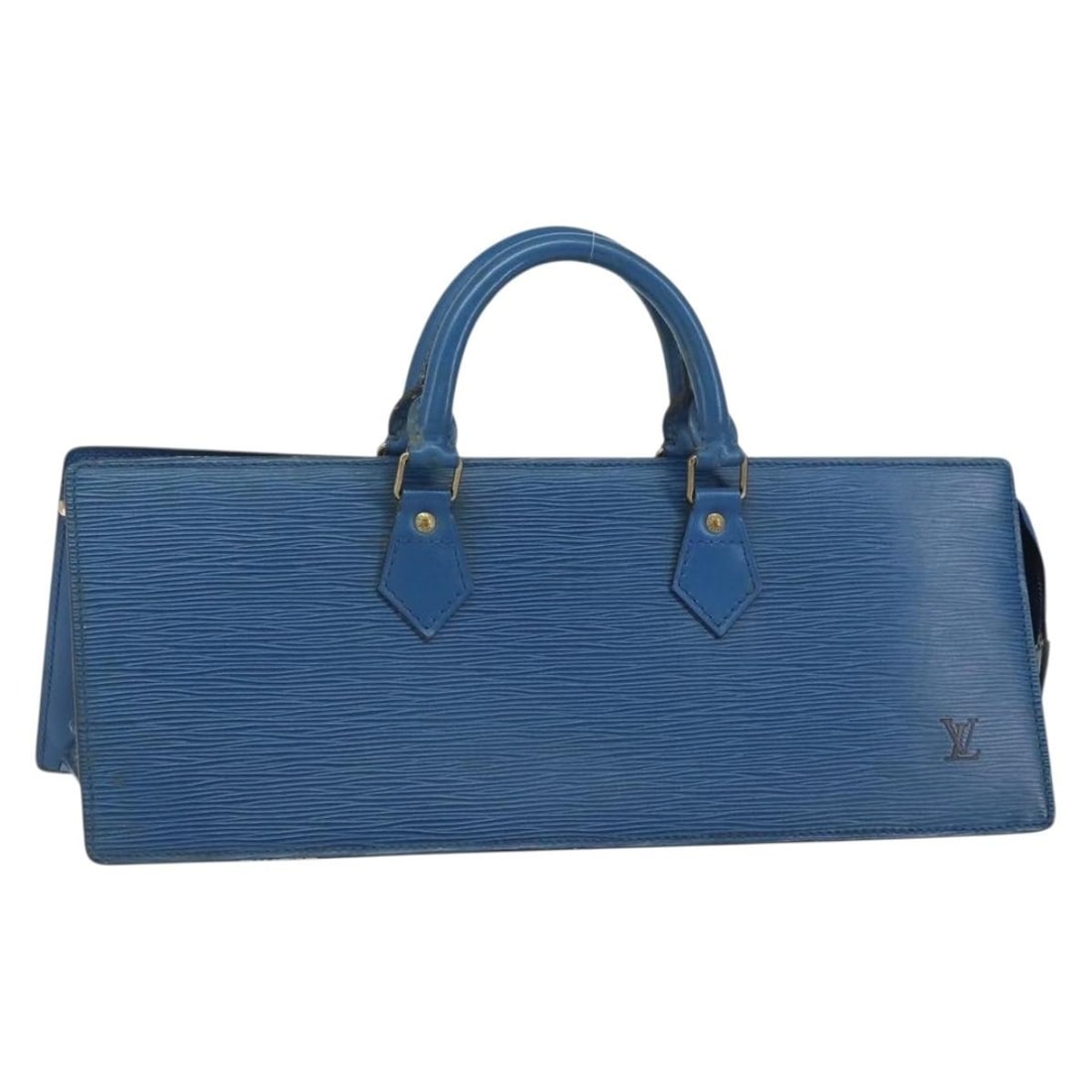 Louis Vuitton M52095 Epi Leather Triangle Handbag in Blue: Louis Vuitton M52095 Epi Leather Triangle Handbag in Blue Louis Vuitton Epi Sac Triangle handbag in blue Epi leather. Made in France, this bag is identified by product no. M52095 and serial no. MI0932