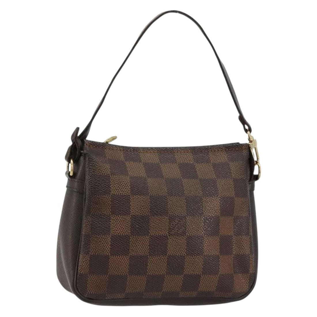 Louis Vuitton Damier Ebene canvas pouch N51982: Louis Vuitton Damier Ebene canvas pouch N51982 This LOUIS VUITTON Damier Ebene Trousse Makeup Pouch features the signature Damier Ebene canvas and is designed for women. Made in France, this pouch is 