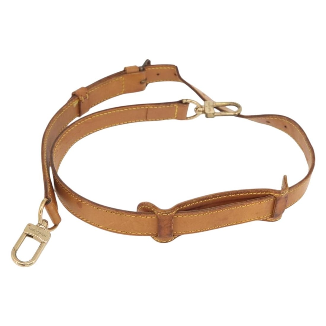 Louis Vuitton beige leather adjustable shoulder strap: Louis Vuitton beige leather adjustable shoulder strap This is a Louis Vuitton adjustable shoulder strap crafted from beige leather. The strap is designed for women and features an adjustable length, a
