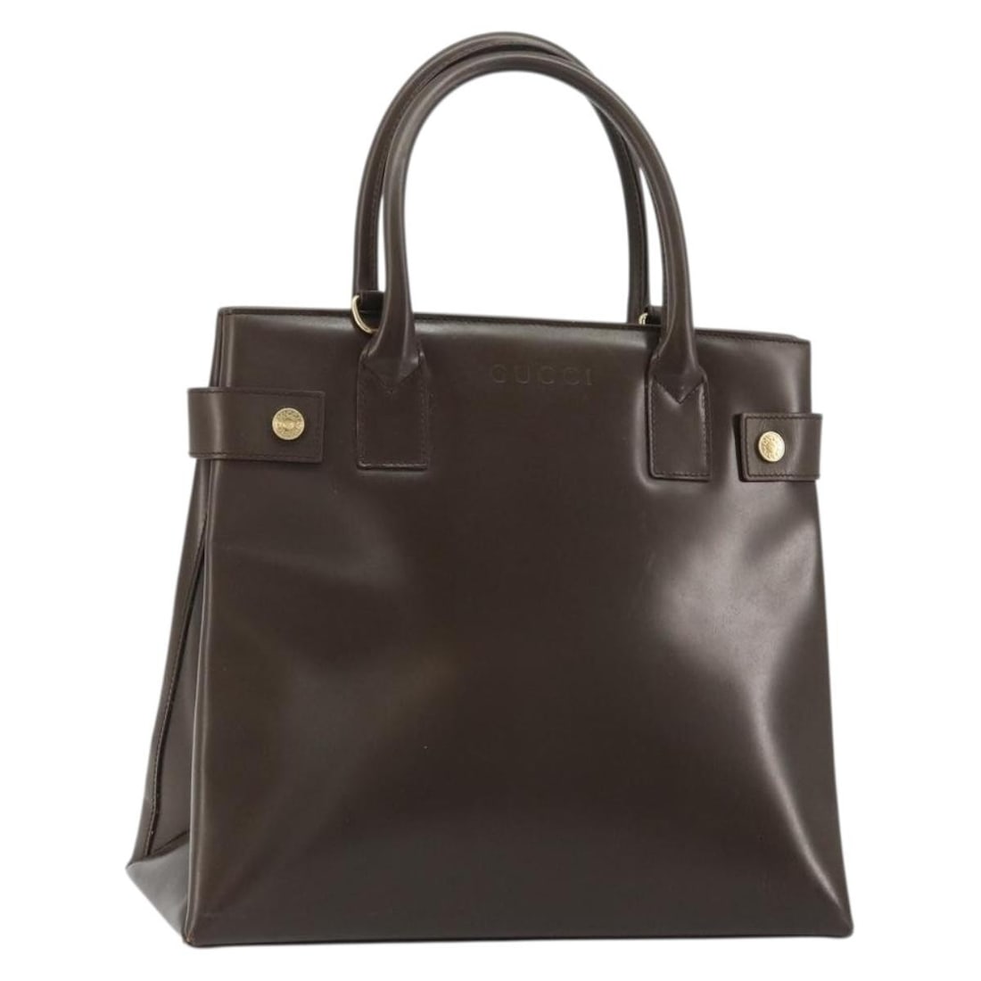 Gucci Patent Leather Brown Gold Handbag 000 2404 0503 Italy: Gucci Patent Leather Brown Gold Handbag 000 2404 0503 Italy This Gucci hand bag is crafted from patent leather in a brown and gold color combination. Designed for women, it features a structured silho