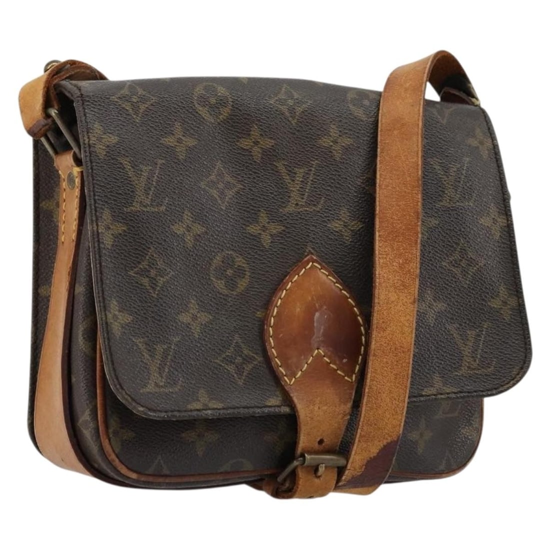 Louis Vuitton Cartouchiere MM Monogram Canvas Shoulder Bag M51253: Louis Vuitton Cartouchiere MM Monogram Canvas Shoulder Bag M51253 This Louis Vuitton Monogram Cartouchiere MM Shoulder Bag, model M51253, is crafted from the brand's signature monogram canvas and was 