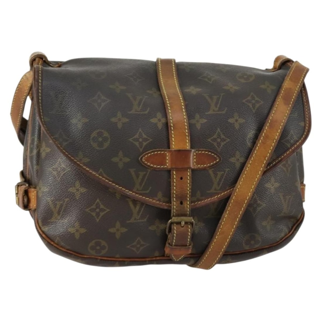 Louis Vuitton Saumur 30 Monogram Canvas Shoulder Bag M42256 France: Louis Vuitton Saumur 30 Monogram Canvas Shoulder Bag M42256 France This Louis Vuitton Saumur 30 shoulder bag features the iconic Monogram Canvas exterior with an adjustable shoulder strap. Crafted in 