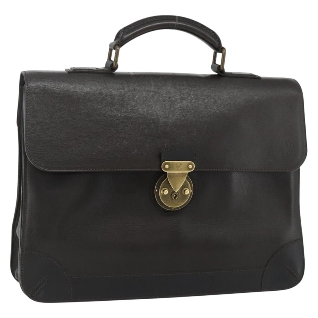 Louis Vuitton M95452 Utah Apash Brown Leather Briefcase with 2 Keys (1 of 18)