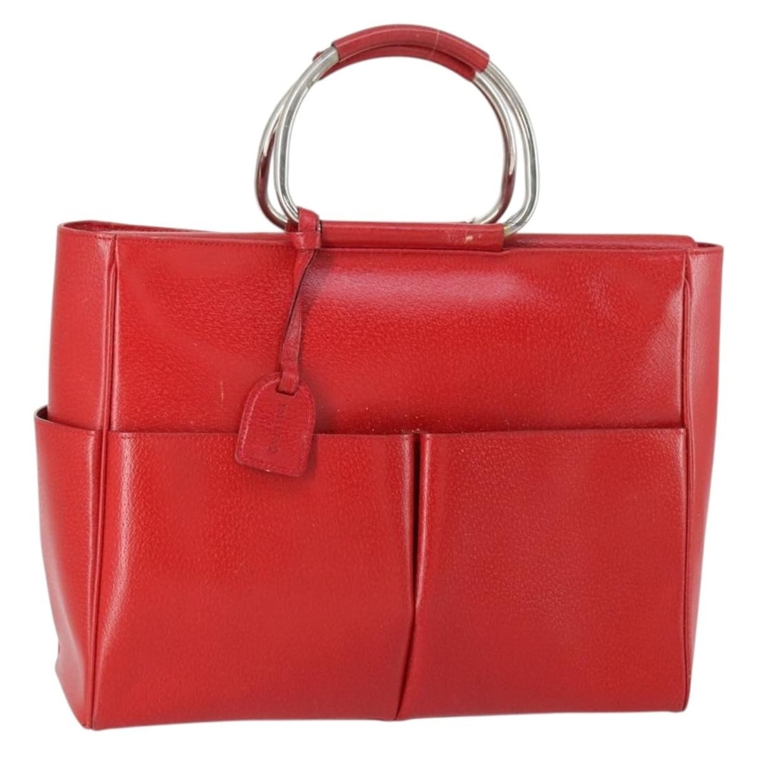 Red Gucci Leather Handbag Italy 35cm x 27cm x 12cm: Red Gucci Leather Handbag Italy 35cm x 27cm x 12cm This GUCCI handbag is crafted from red leather and features a classic design suited for women. Made in Italy, it offers ample space with approximate 