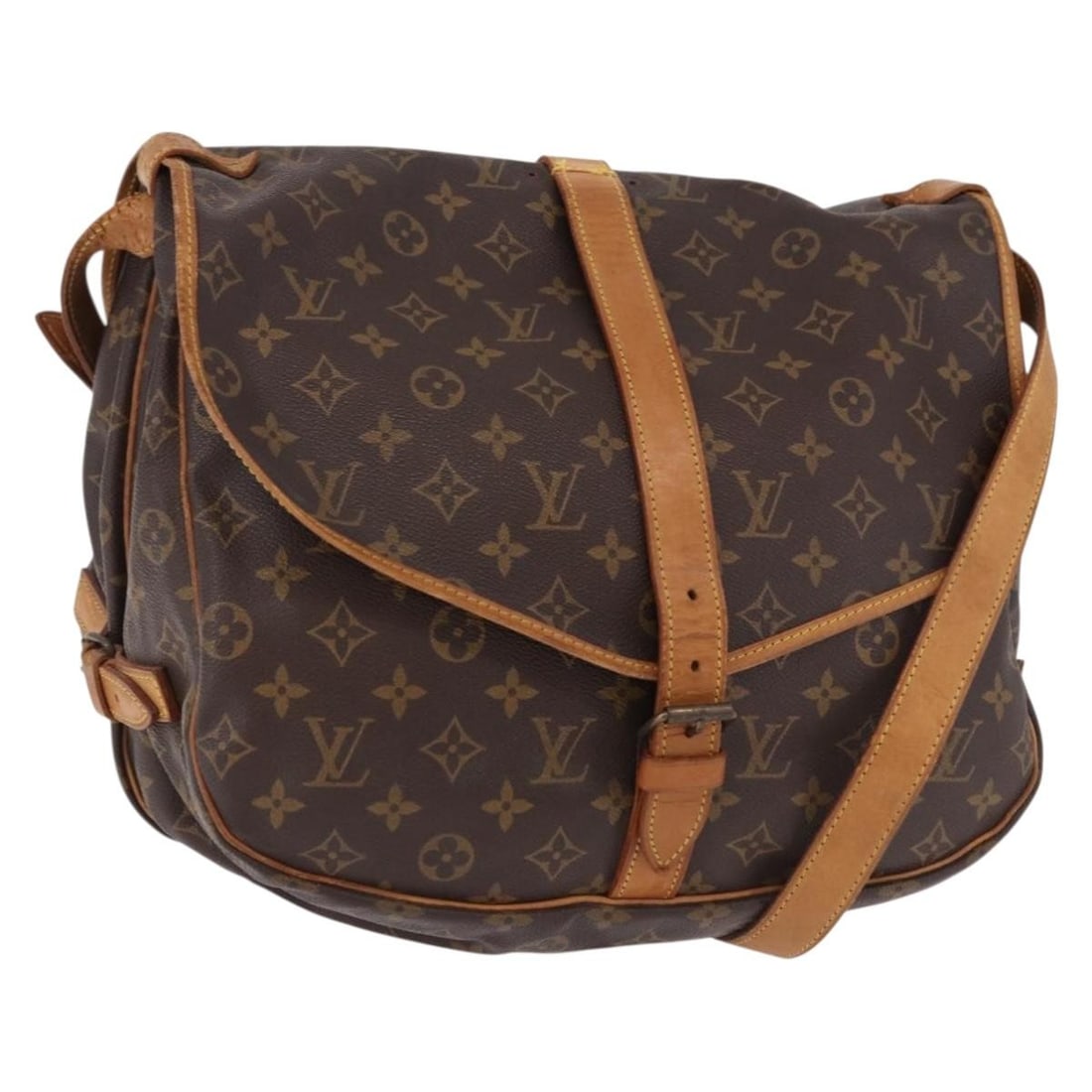 Louis Vuitton Saumur 35 Monogram Canvas Shoulder Bag M42254: Louis Vuitton Saumur 35 Monogram Canvas Shoulder Bag M42254 Louis Vuitton Monogram Saumur 35 shoulder bag in Monogram Canvas, made in France. This bag features the classic Monogram color and comes as 