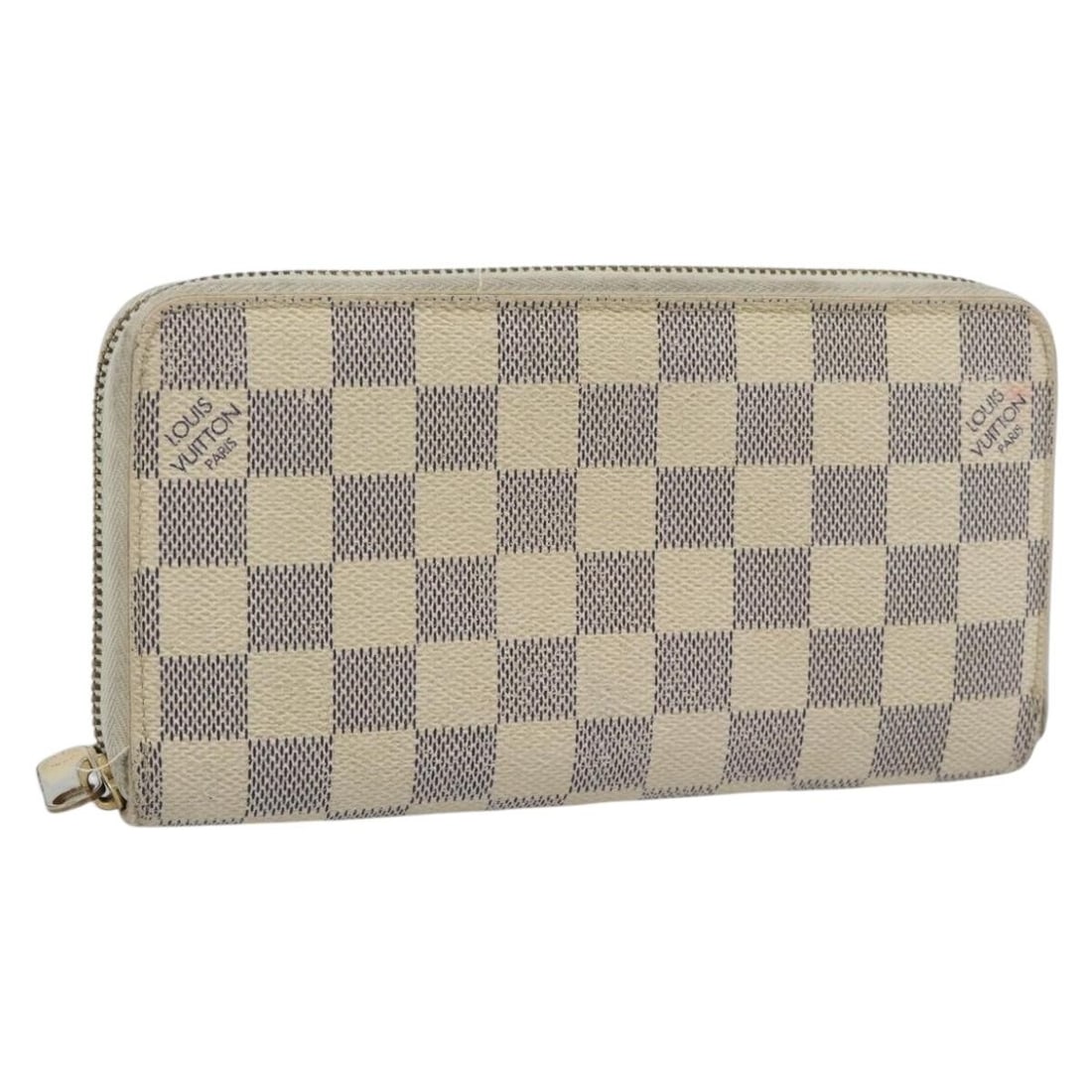 Louis Vuitton N60019 Damier Azur Long Zippy Wallet: Louis Vuitton N60019 Damier Azur Long Zippy Wallet Louis Vuitton Damier Azur Zippy Long Wallet in Damier Azur canvas, made in France. This long wallet measures approximately 19.5 cm W x 10.5 cm H x 2.