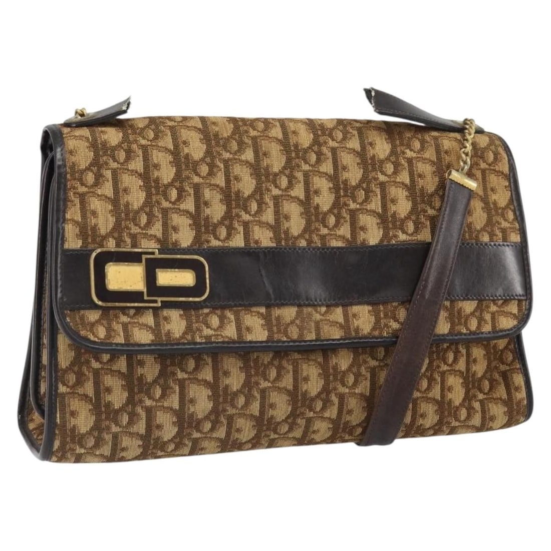 Beige Trotter Canvas Romantic Shoulder and Handbag by Christian Dior (1 of 18)