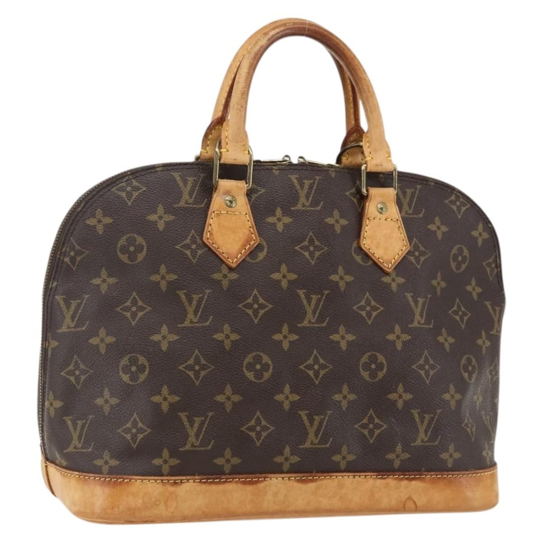 Louis Vuitton Alma Monogram Canvas M51130 Women's Handbag Made in France: Louis Vuitton Alma Monogram Canvas M51130 Women's Handbag Made in France This is a Louis Vuitton Monogram Alma handbag crafted in monogram canvas. The bag features a structured silhouette with dual to