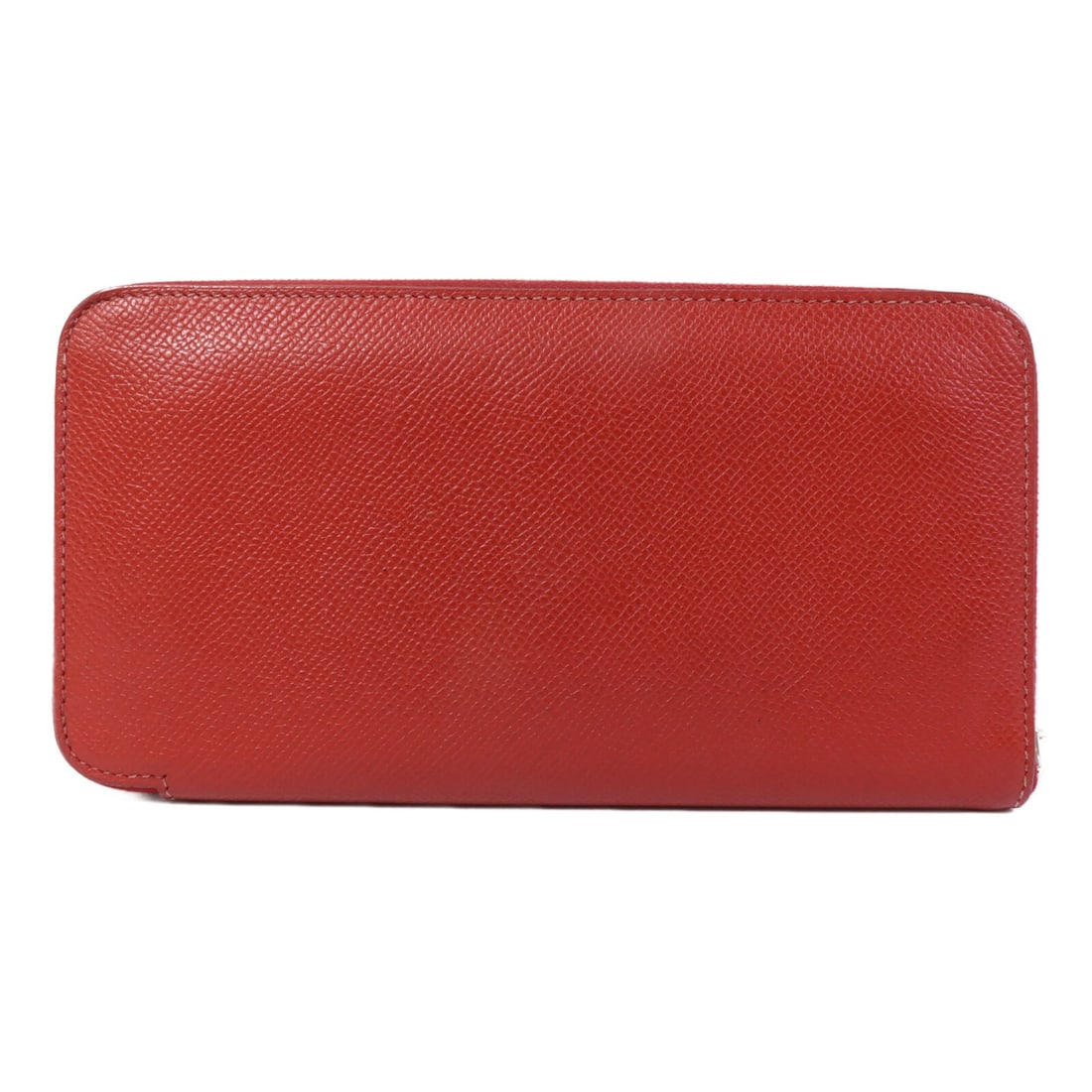 Hermes Azap Epsom Calfskin Wallet Rouge Casaque PHW: Hermes Azap Epsom Calfskin Wallet Rouge Casaque PHW Hermes PHW Azap Wallet in Epsom leather and calfskin (cowhide) in Rouge Casaque. It features a fastener closure, 12 card slots, one coin case, and t