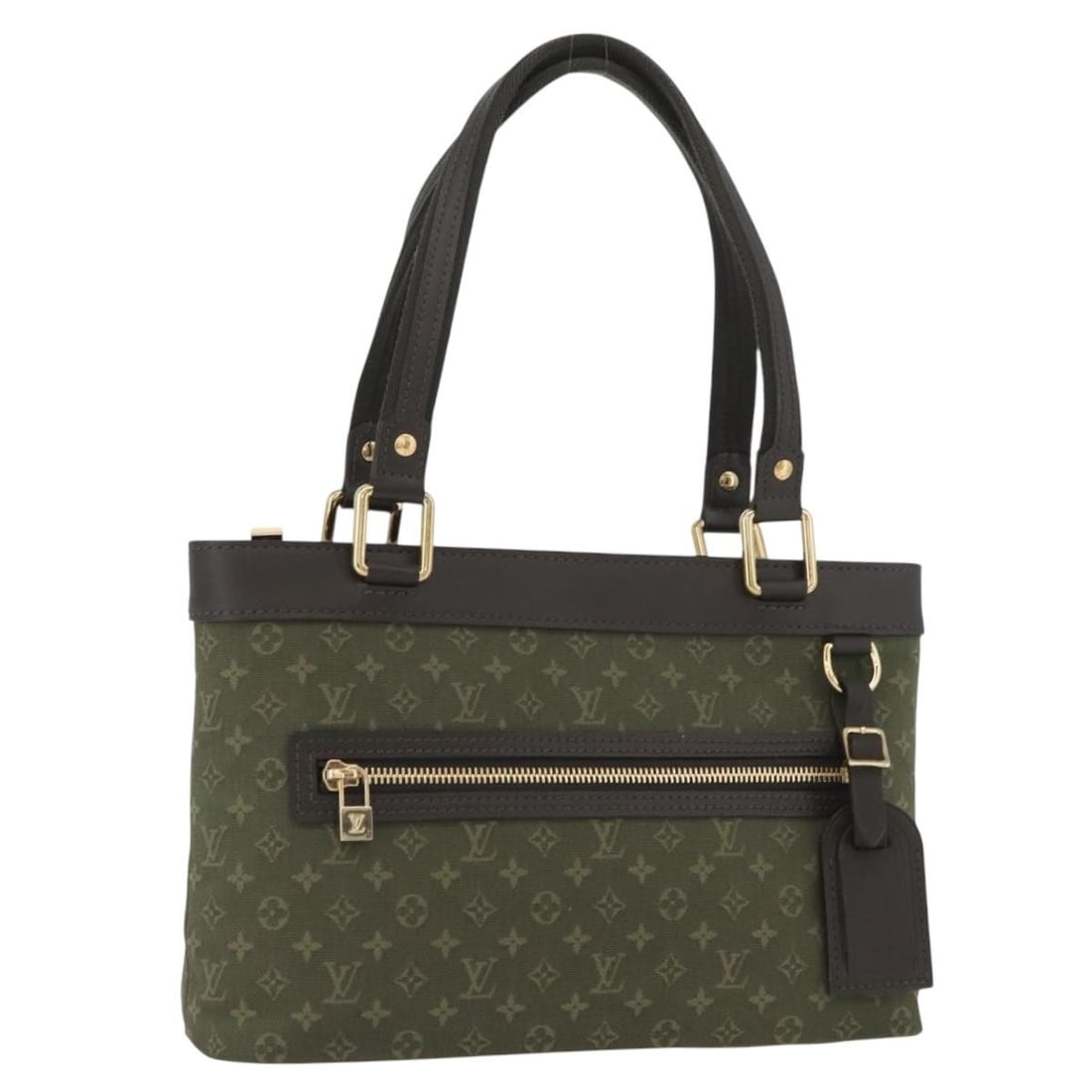 Louis Vuitton Monogram Mini Canvas Lucille PM Khaki Handbag: Louis Vuitton Monogram Mini Canvas Lucille PM Khaki Handbag This Louis Vuitton Monogram Mini Lucille PM handbag in TST Khaki is crafted from Monogram Mini Canvas and features a compact, structured sil