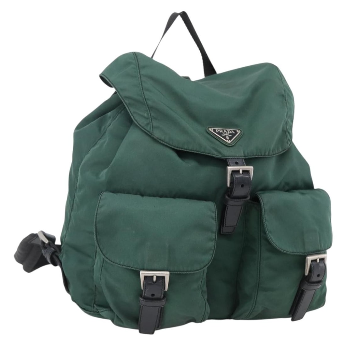 Prada green silver nylon women s backpack Italy: Prada green silver nylon women s backpack Italy This PRADA backpack is crafted from nylon in a green and silver color combination. Designed for women, it features a spacious interior and is made in It