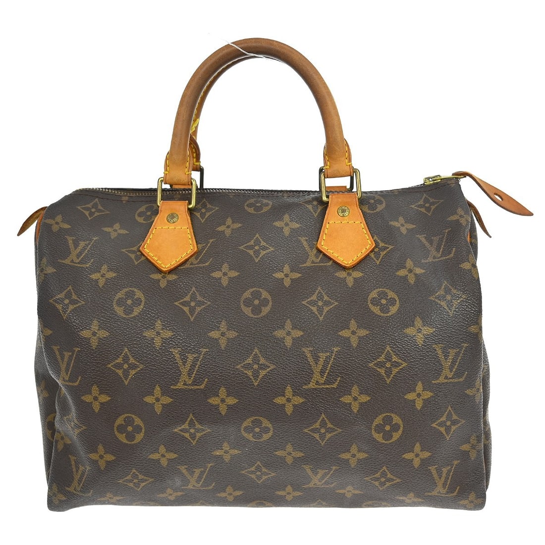 Louis Vuitton Speedy 30 Monogram Canvas Satchel M41526: Louis Vuitton Speedy 30 Monogram Canvas Satchel M41526 Louis Vuitton Speedy 30 handbag in Monogram canvas with leather handle/strap material. It features a zip closure, double handles, and a satchel/t