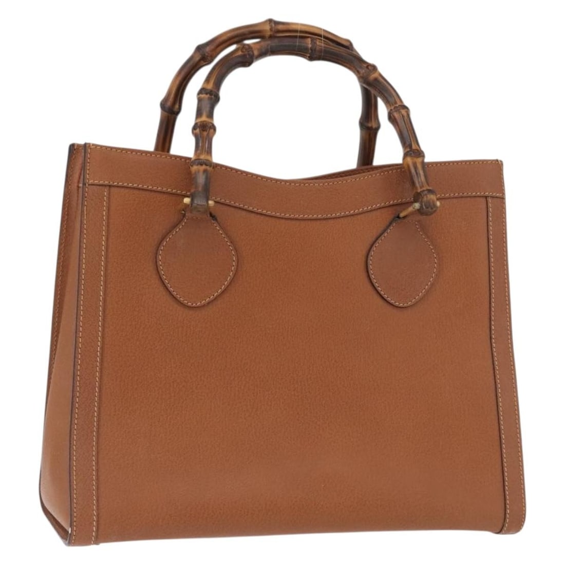Gucci 002 2853 0260 0 Brown Leather Bamboo Handbag: Gucci 002 2853 0260 0 Brown Leather Bamboo Handbag Gucci bamboo handbag in brown leather with gold-tone accents. Made in Italy, this women's handbag is offered as the item only; box and dust bag are n