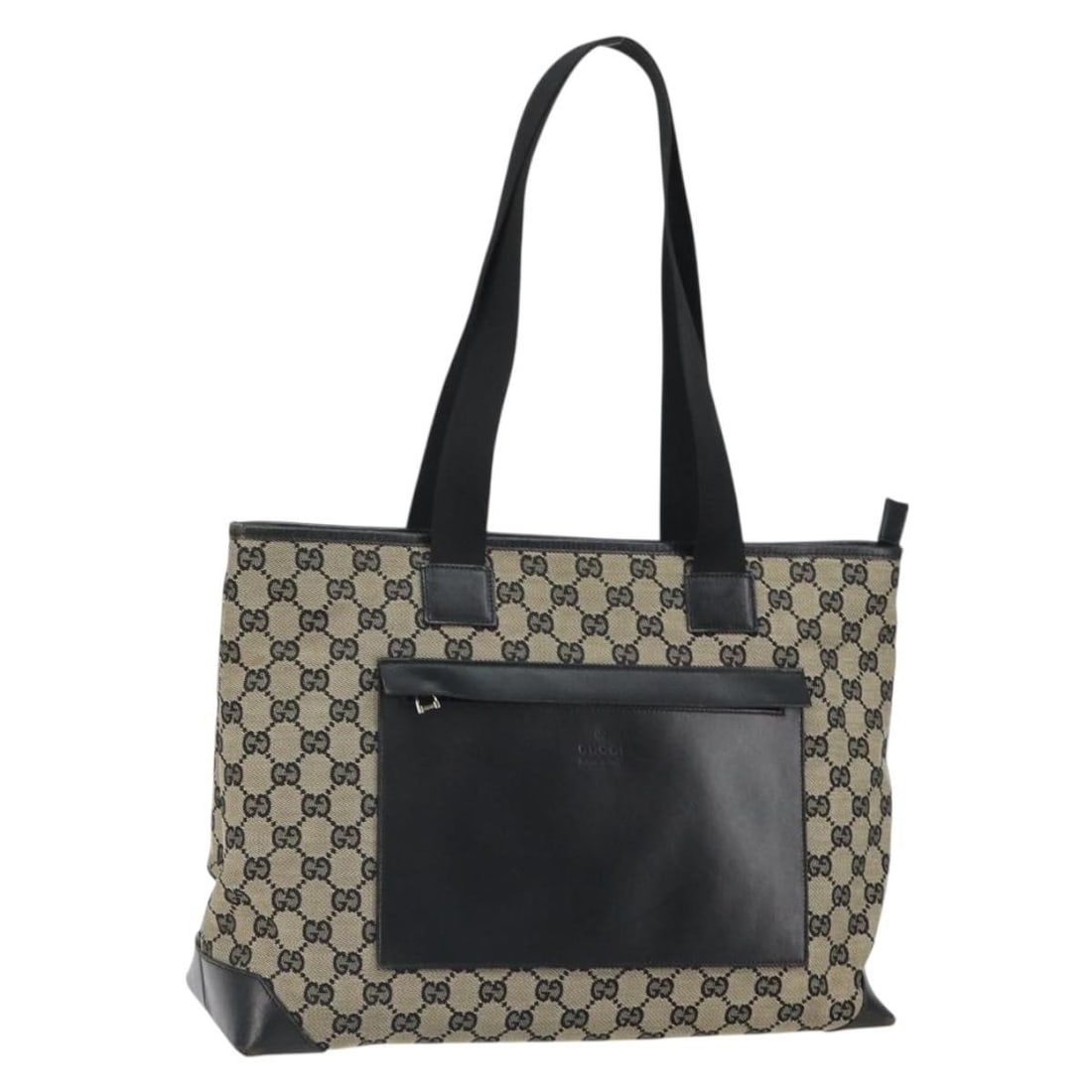 Gucci 019 0426 2404 GG Canvas Tote Navy Silver: Gucci 019 0426 2404 GG Canvas Tote Navy Silver Gucci tote bag in navy and silver GG canvas, made in Italy. This women's bag is offered without the original box or dust bag; only the item shown is incl