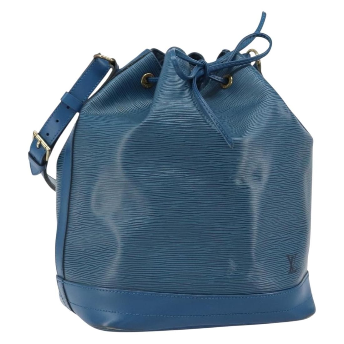 Louis Vuitton Noe Epi Leather Shoulder Bag in Toledo Blue M44005: Louis Vuitton Noe Epi Leather Shoulder Bag in Toledo Blue M44005 This Louis Vuitton Noe shoulder bag features durable Epi leather in the distinctive Toledo Blue color. The bag is designed with an adju