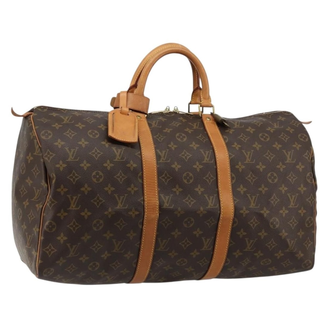 Louis Vuitton M41426 Keepall 50 Monogram Canvas Boston Bag: Louis Vuitton M41426 Keepall 50 Monogram Canvas Boston Bag Louis Vuitton Keepall 50 Boston Bag in Monogram Canvas, made in France. This women's bag features the classic Monogram pattern and comes with