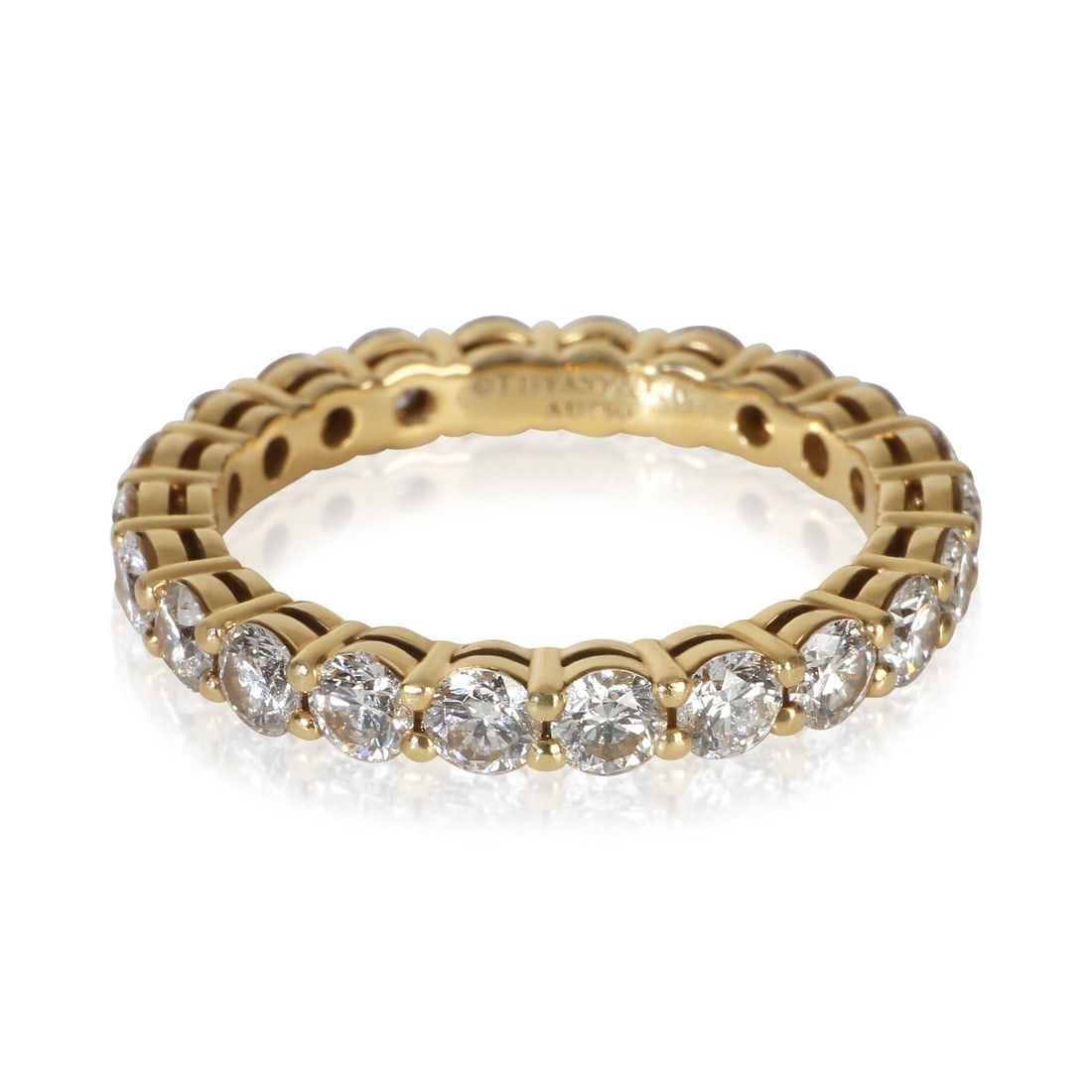Tiffany Forever 18k Yellow Gold Diamond Eternity Band Size 6.5 (1 of 4)