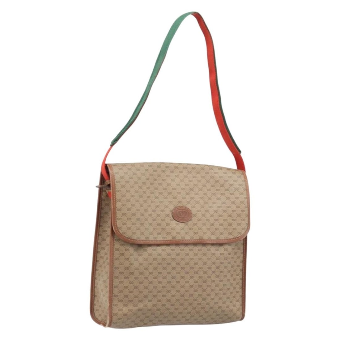 Gucci Sherry Line Micro GG Supreme beige gold shoulder bag with pouch: Gucci Sherry Line Micro GG Supreme beige gold shoulder bag with pouch This Gucci Micro GG Supreme Web Sherry Line shoulder bag features a beige and gold PVC leather exterior with Micro Small GG canvas