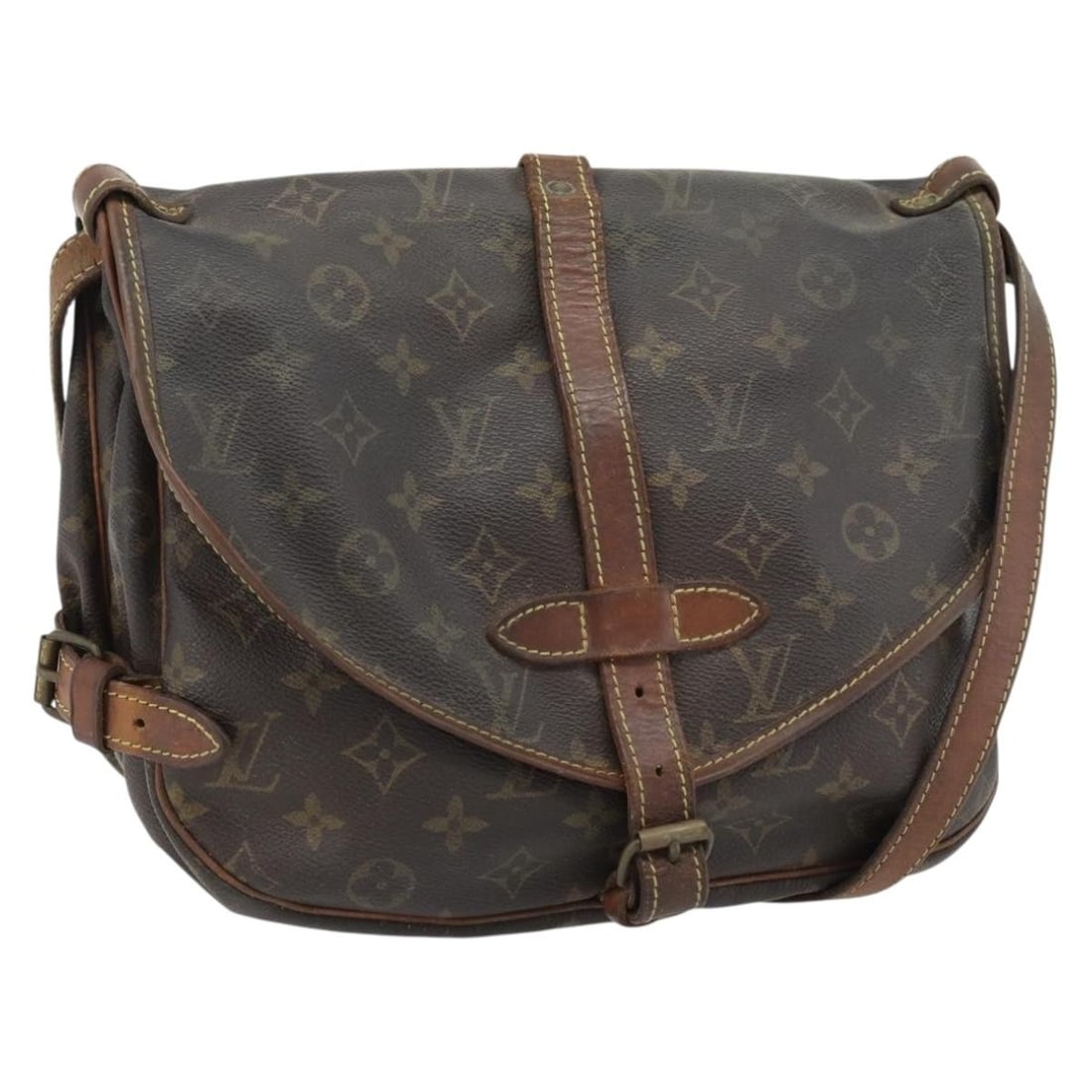 Louis Vuitton Saumur 30 Monogram Canvas Shoulder Bag M42256: Louis Vuitton Saumur 30 Monogram Canvas Shoulder Bag M42256 Louis Vuitton Monogram Saumur 30 shoulder bag in Monogram Canvas, made in France. This item is identified by product no. M42256 and serial n