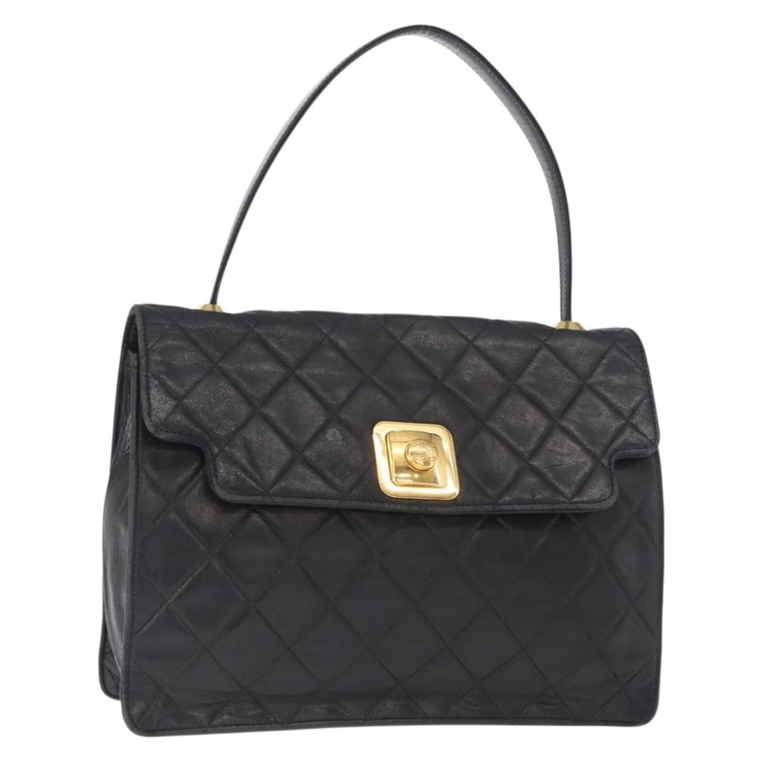 CHANEL Matelasse Lamb Skin Handbag Black with Gold CC: CHANEL Matelasse Lamb Skin Handbag Black with Gold CC Chanel Matelasse handbag in black lamb skin with gold-tone CC detailing. Made in France, this women's handbag includes the guarantee card. Conditi