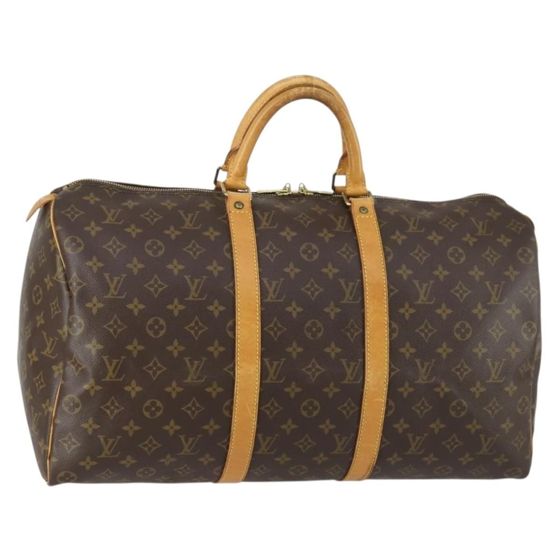 Louis Vuitton M41426 Keepall 50 Monogram Canvas Boston Bag: Louis Vuitton M41426 Keepall 50 Monogram Canvas Boston Bag Louis Vuitton Keepall 50 Boston Bag in Monogram Canvas, made in France. This pre-owned bag is identified by product number M41426 and feature