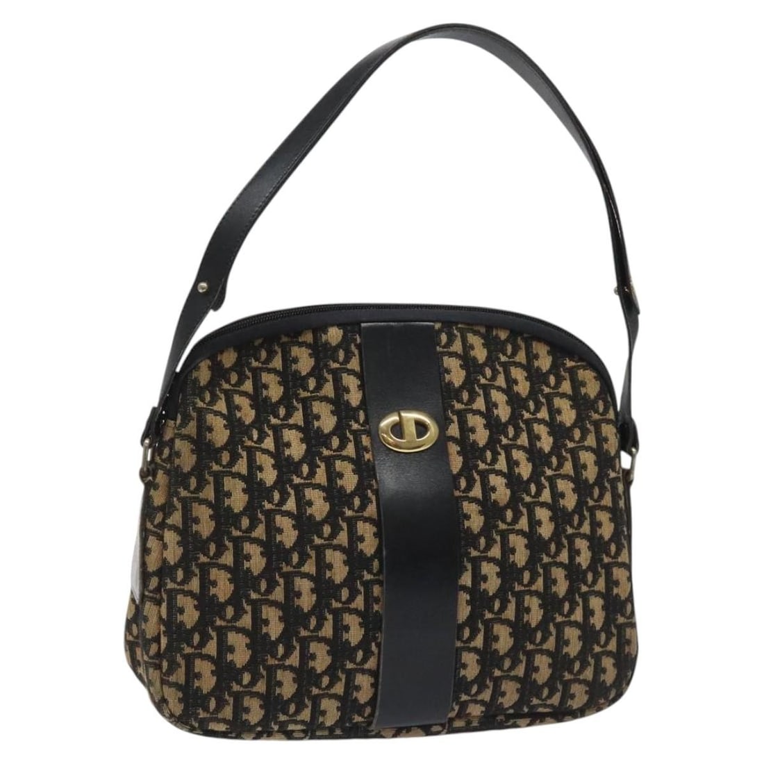 Christian Dior Trotter Navy Gold Canvas Shoulder Bag: Christian Dior Trotter Navy Gold Canvas Shoulder Bag This Christian Dior Trotter Canvas Shoulder Bag is a women's shoulder bag made in France. It features navy and gold coloring with canvas and Trotte