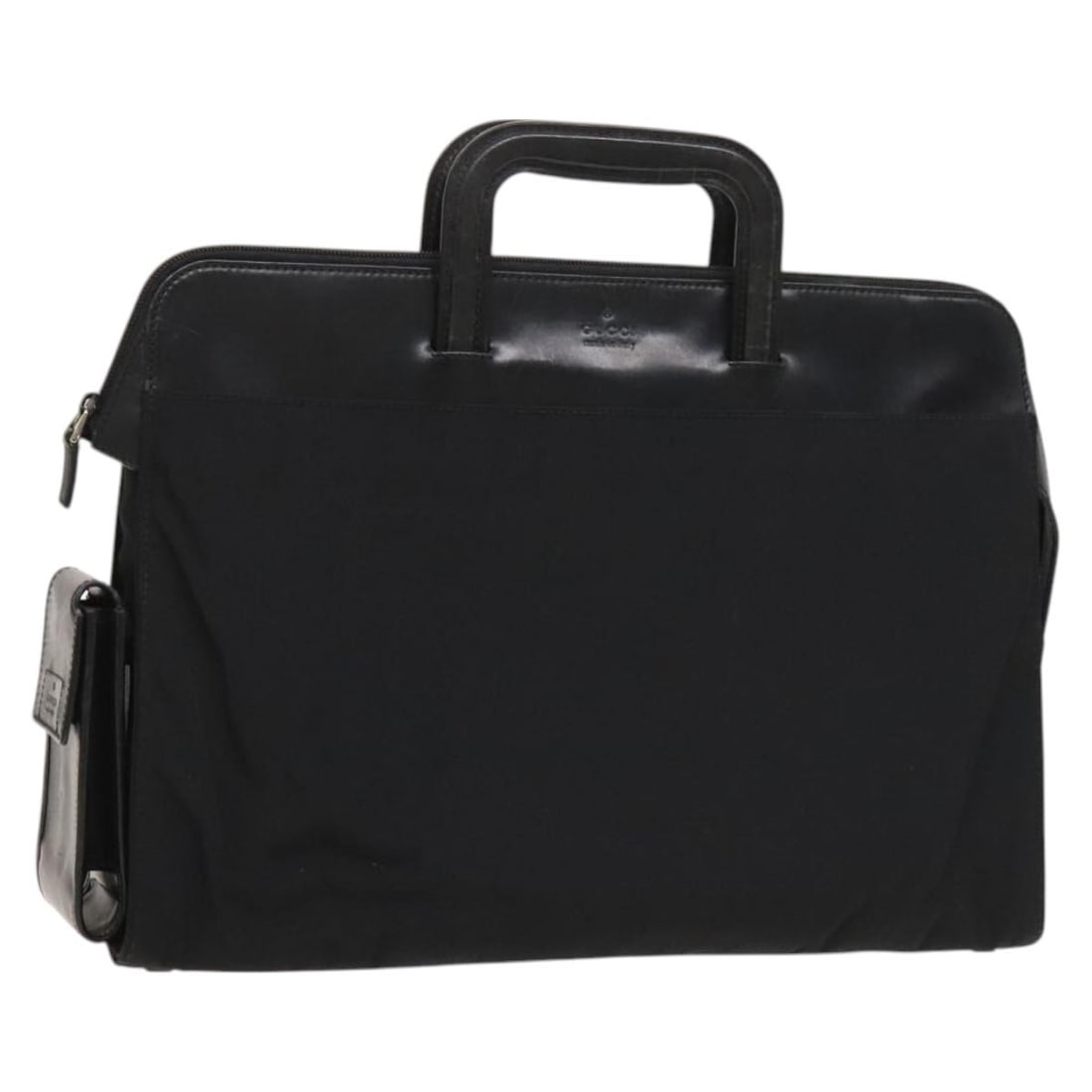 Gucci Nylon Black Silver Tote 015 3707 Italy Women (1 of 18)