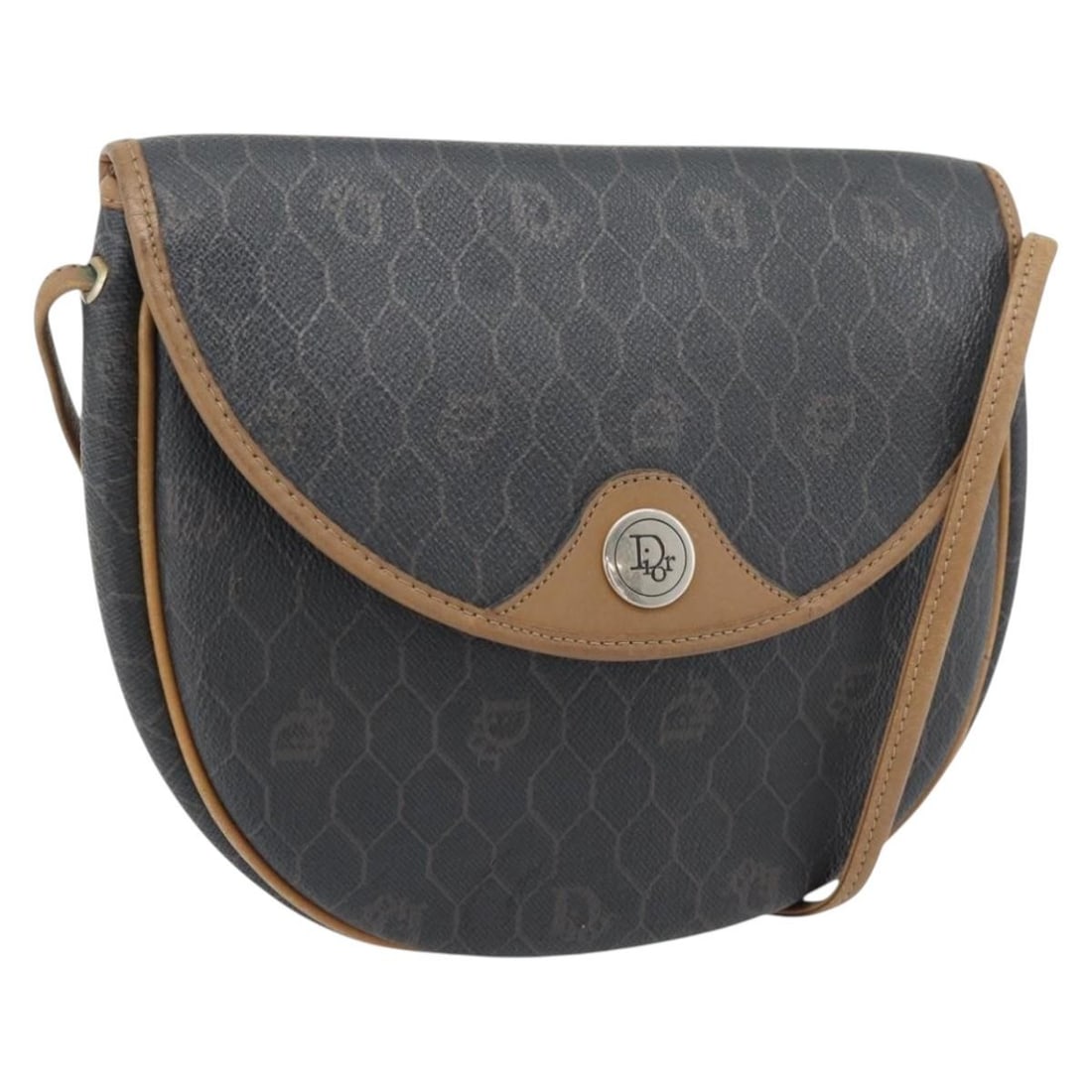 Christian Dior Honeycomb Canvas PVC Leather Shoulder Bag Black Gold: Christian Dior Honeycomb Canvas PVC Leather Shoulder Bag Black Gold Christian Dior shoulder bag in black and gold PVC leather and honeycomb canvas. Made in France, this women's bag measures approximat