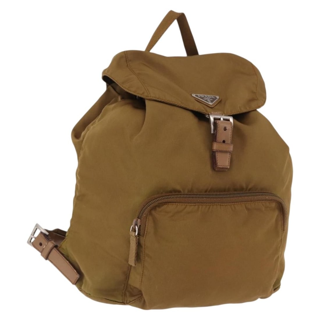 PRADA Nylon Backpack Brown and Silver Made in Italy (1 of 18)