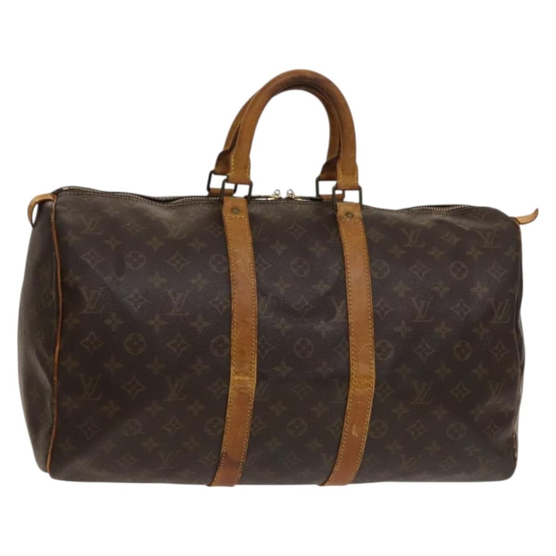 Louis Vuitton M41428 Keepall 45 Monogram Canvas Boston Bag: Louis Vuitton M41428 Keepall 45 Monogram Canvas Boston Bag Louis Vuitton Keepall 45 Boston bag in Monogram canvas, made in France. This women's bag is offered as the item only; box and dust bag are no