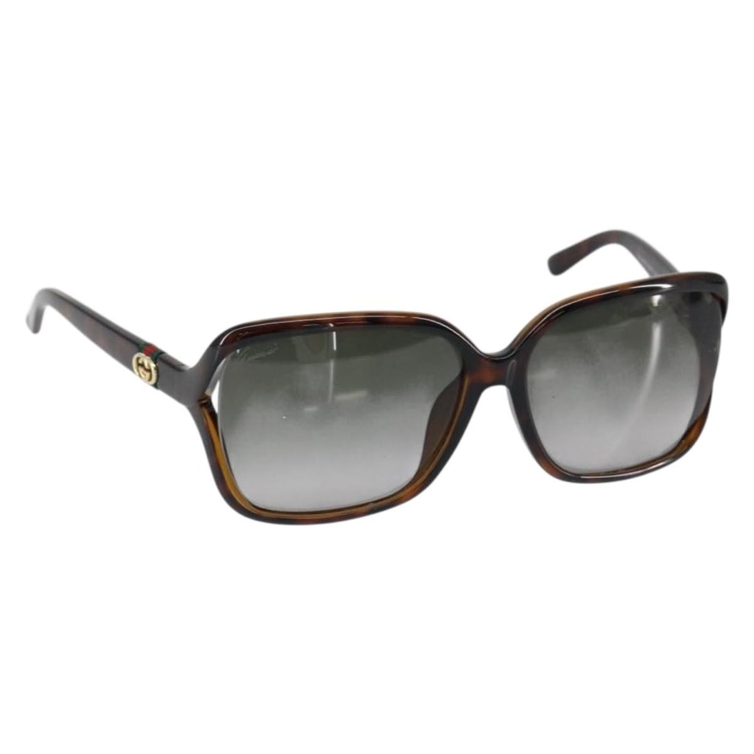 GUCCI Brown Plastic Sunglasses Web Sherry Line Authentic: GUCCI Brown Plastic Sunglasses Web Sherry Line Authentic Elevate your style with these GUCCI Web Sherry Line Sunglasses, exquisitely crafted in Italy. Featuring a sleek brown plastic frame, these sung